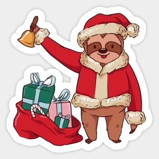 Merry Slothmas // Funny Christmas Santa Sloth Sticker